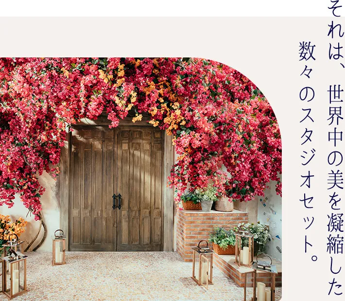 それは、世界中の美を凝縮した 数々のスタジオセット。